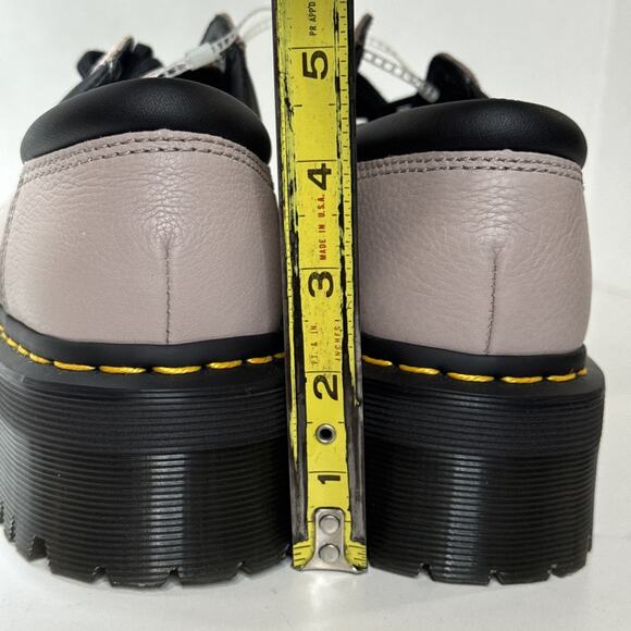 Dr Martens 8053 Quad Taupe Leather Platform Pisa Oxford Shoes Men 6/ Women 7 main image 4